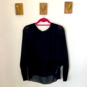H&M black flowy blouse | size L